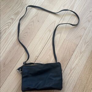 Elegant Black Leather Crossbody Bag